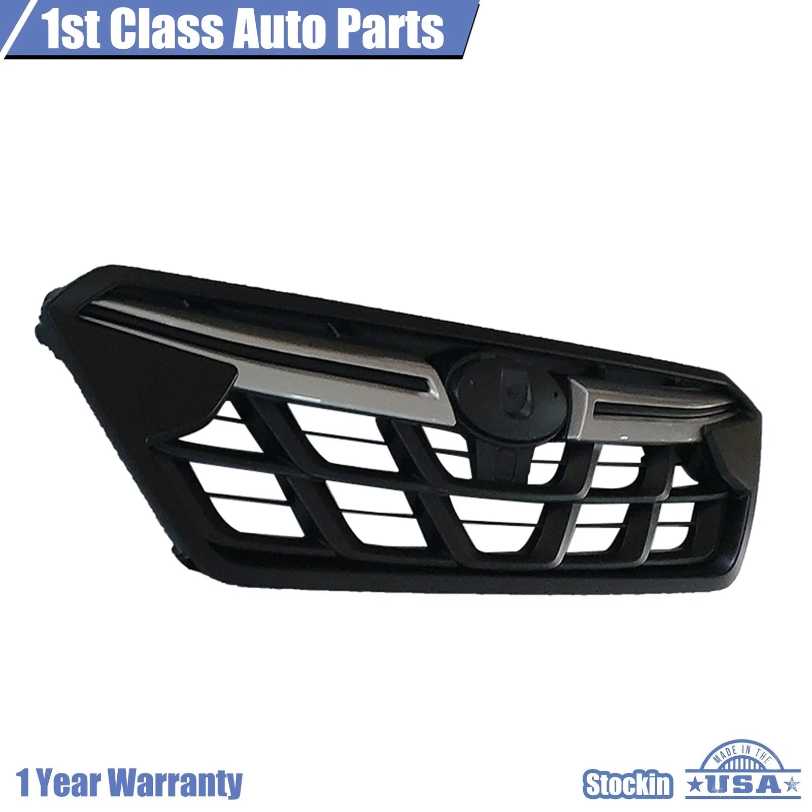 Front Bumper Grille for Subaru Crosstrek (2021–2023) Silver & Black Trim