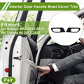 Set of 2 Interior Door Handle Bowl Cover Trim for Subaru BRZ (2012–2020) Black ABS