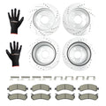 Front Rear Brake Rotors + Brake Pads for GMC Savana 1500/Yukon XL 1500 (2002–2006)