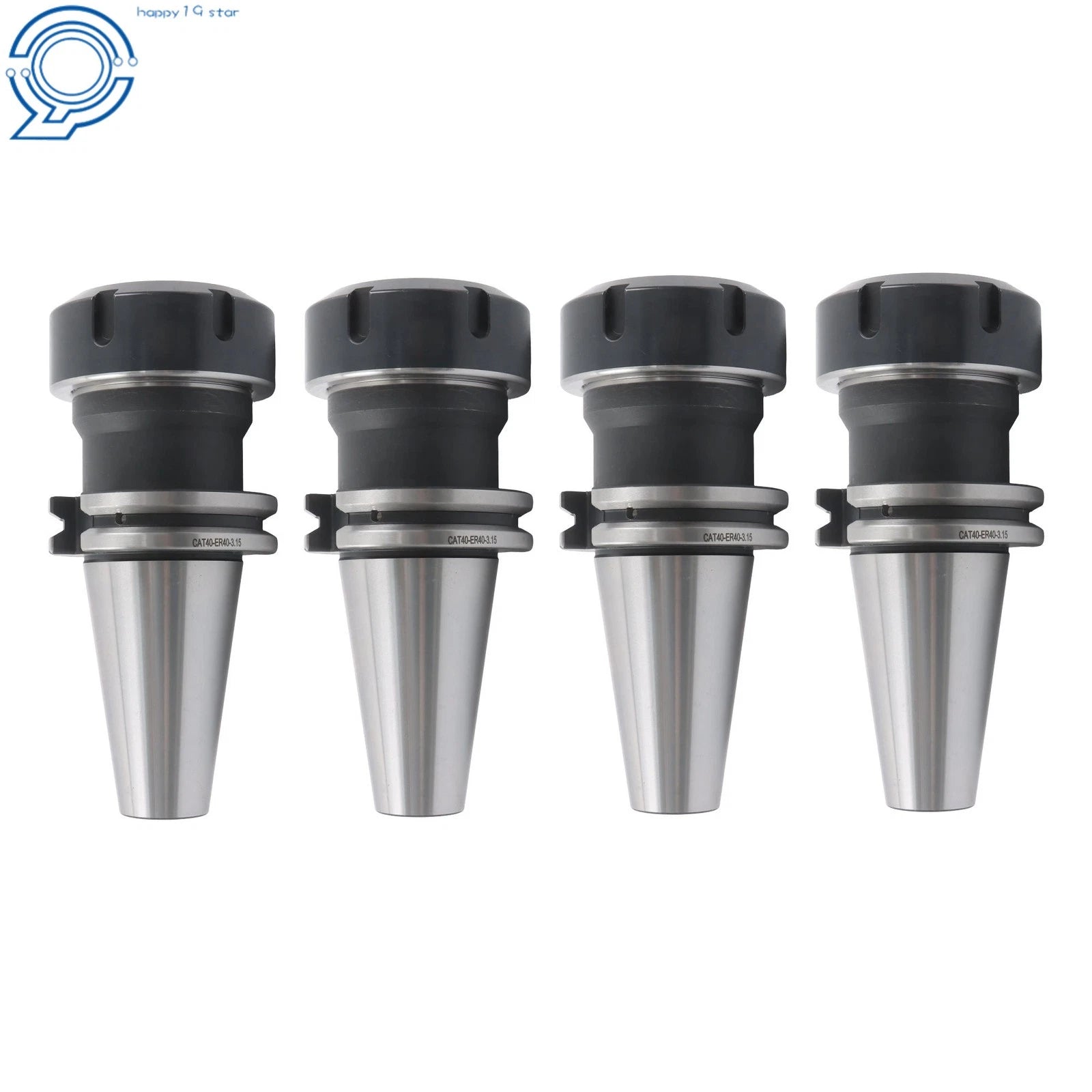 4 Piece Collet Chuck Set CAT40 ER40 for Precision Machining (20000 RPM)