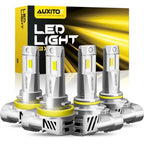 Set of 4 M3S 9005 H11 LED Headlight Bulbs 6500K for AUXITO