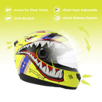 Youth Full Face Helmet for Motorcycle Offroad Dirt Bike (S-XXL)