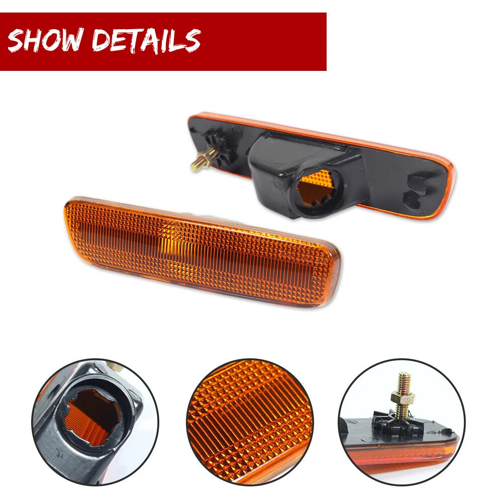 4X Amber Front Lens & Red Rear Side Marker Lamps for Lexus RX300 (1999–2003)
