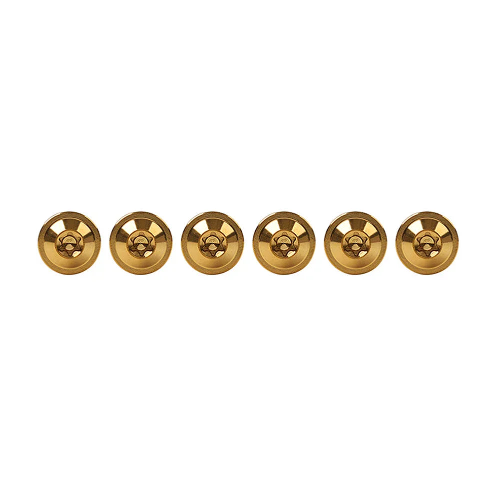 6 x Gold Titanium M6x20mm Torx Head Bolts for Bike Motorcycle