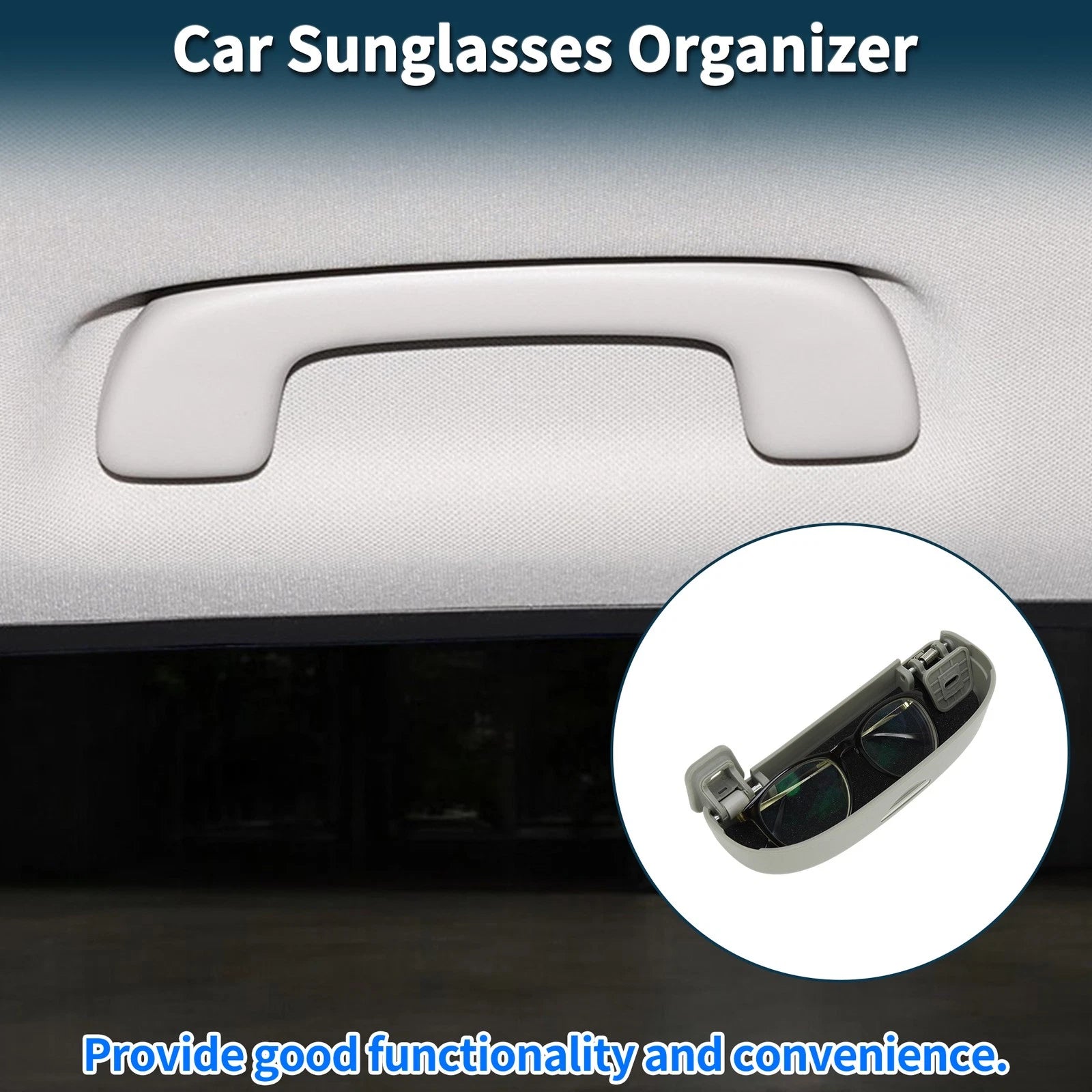 Set of 1 Car Sunglasses Case for Ford Puma MK2 ST Line X (2020–2025) ABS Gray