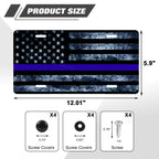 Distressed American Front Flag License Plate for Universal Fit (Patriotic)