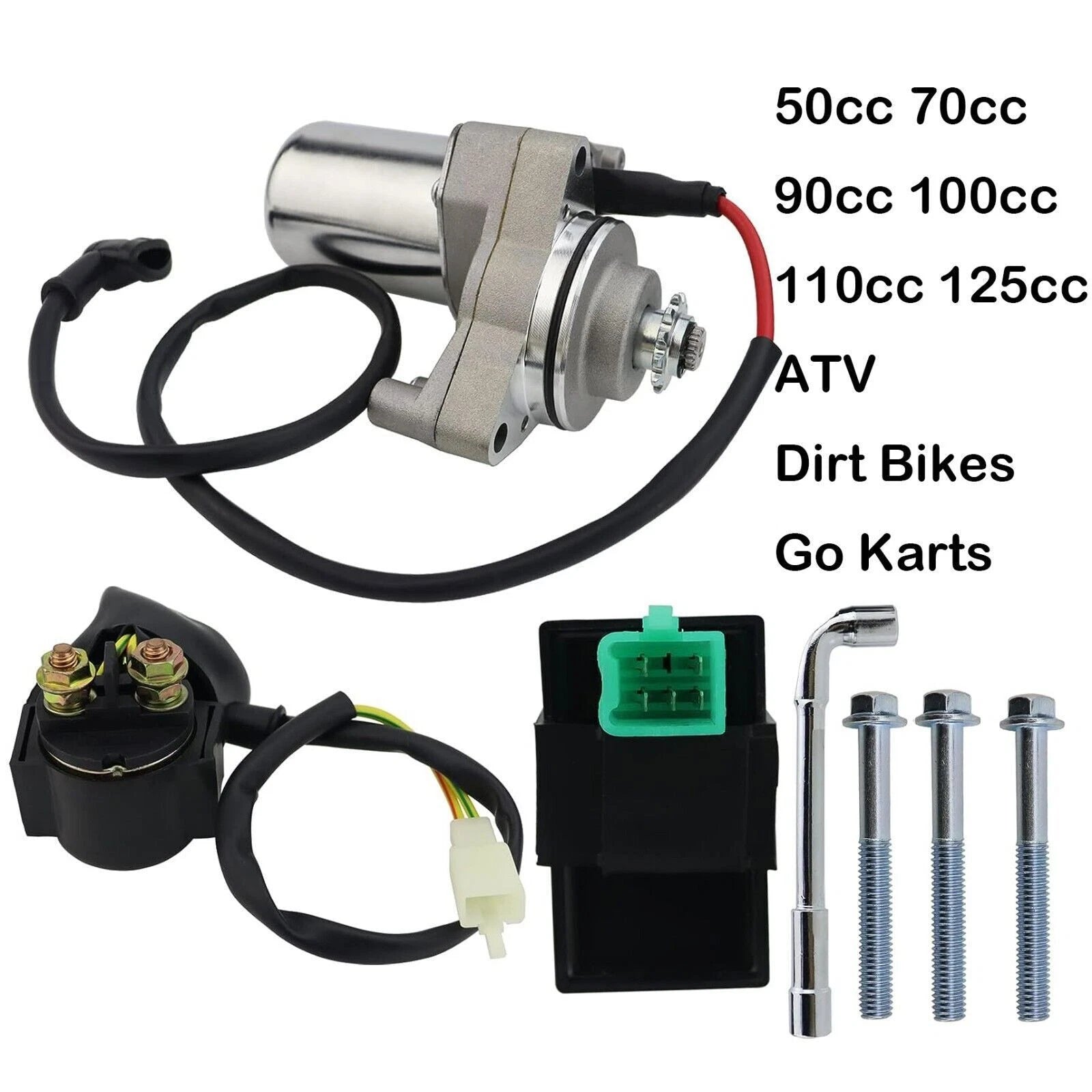 3 Bolt Starter for Taotao 125cc ATV (2010–2023) with Relay & CDI