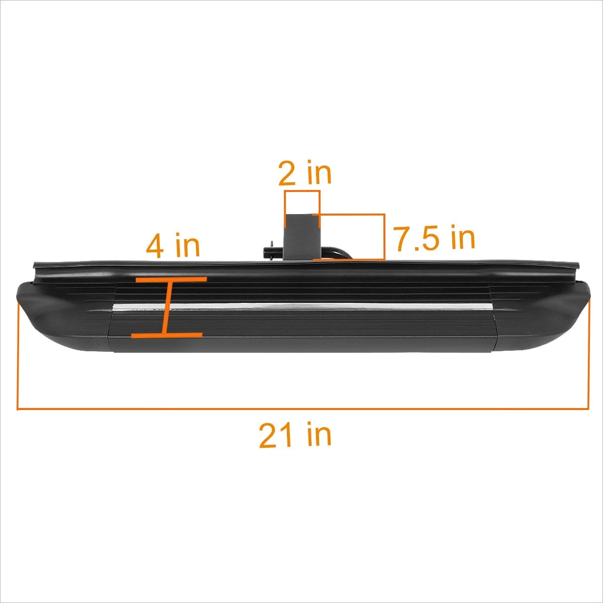 21" Trailer Towing Rear Hitch Step Bar for Universal Fit (2" Receiver)