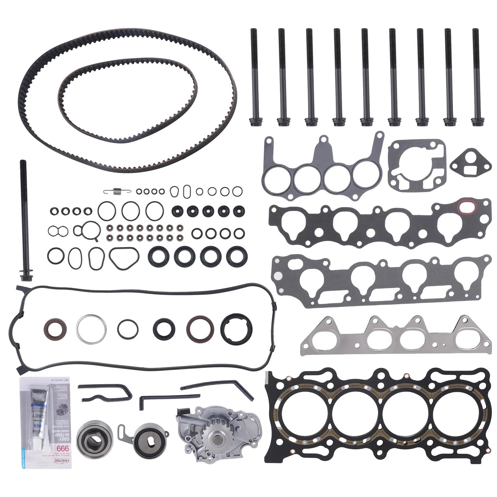 Head Gasket Set with Timing Belt Kit & Water Pump for Acura Honda 2.3L (1998–2002)