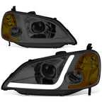 LED Bar Projector Headlight for Honda Civic Sedan/Coupe (2001–2003)