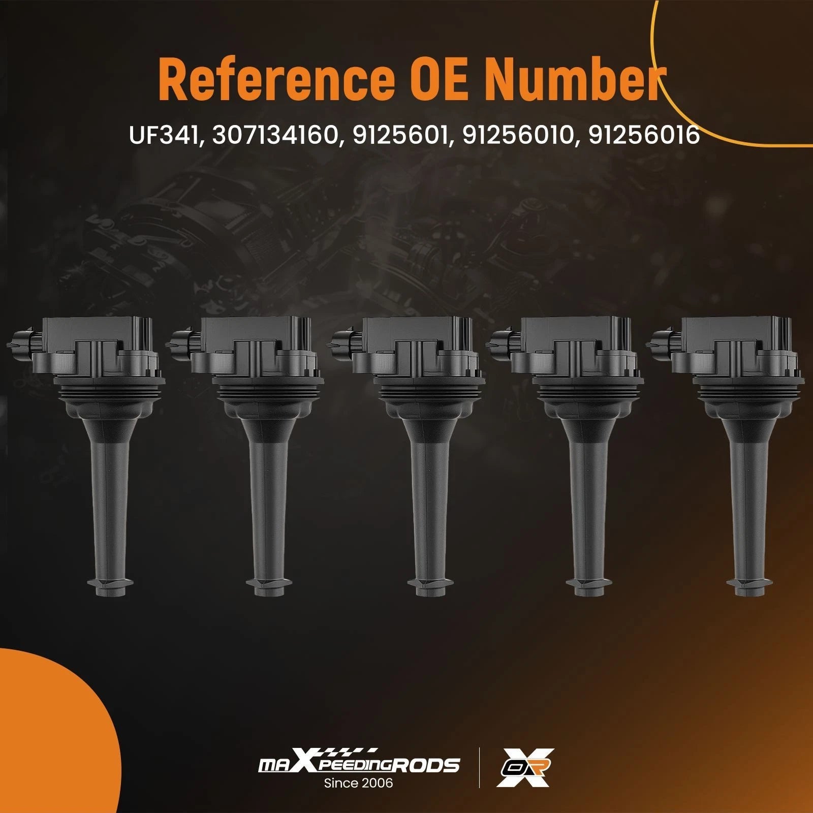 5Pcs Ignition Coils Kit for Volvo S60 S70 V70 XC70 (1999–2008) 91256010