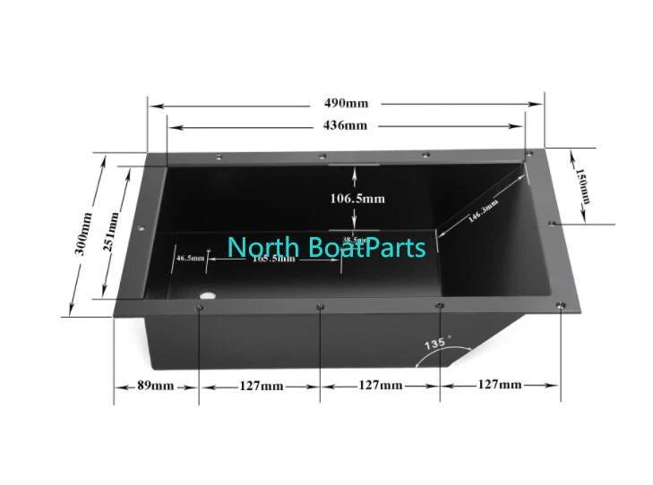 Recessed Trolling Motor Foot Pedal Pan for Minn Kota 100RTMP
