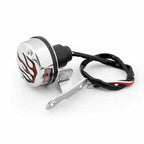 Red Flame Fire Rear Taillight Brake Light for Yamaha Cafe Racer Bobber (T9)