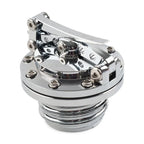 Fuel Tank Cover Gas Cap Silver for Harley Touring Sportster Dyna Softail