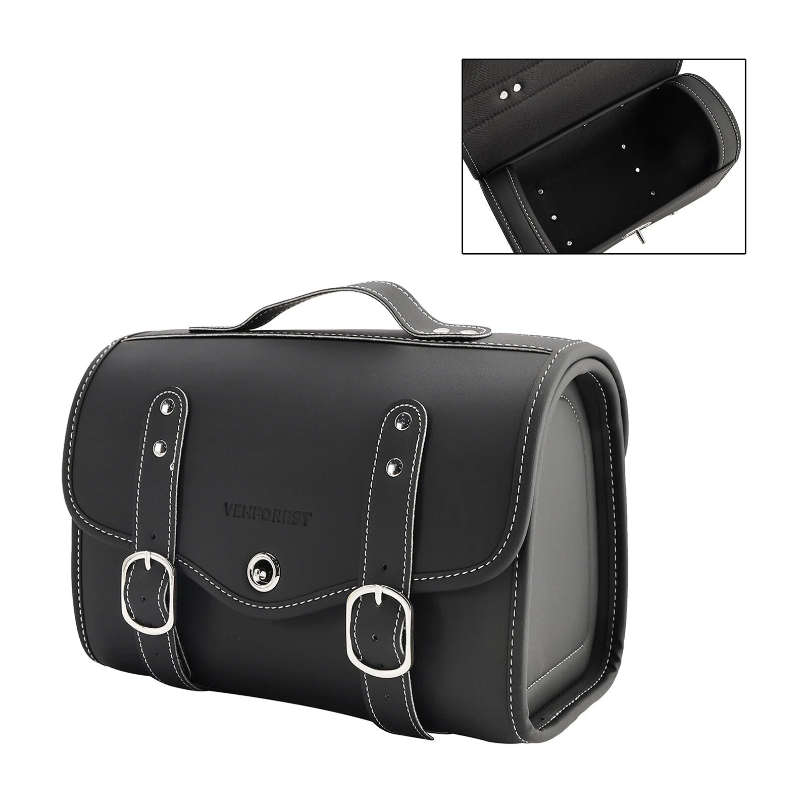 Pu Side Tail Bag for Scooter Motorcycle (Color Matching, Black)