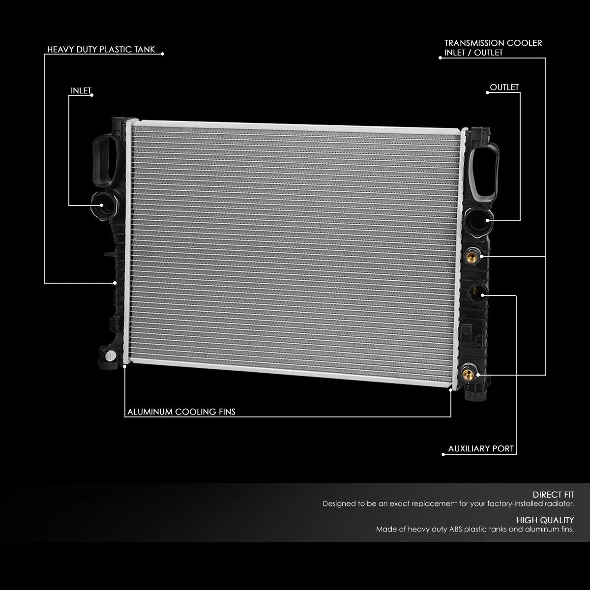 Aluminum Core Engine Cooling Radiator for Mercedes-Benz E-Class (2003–2009) 2868