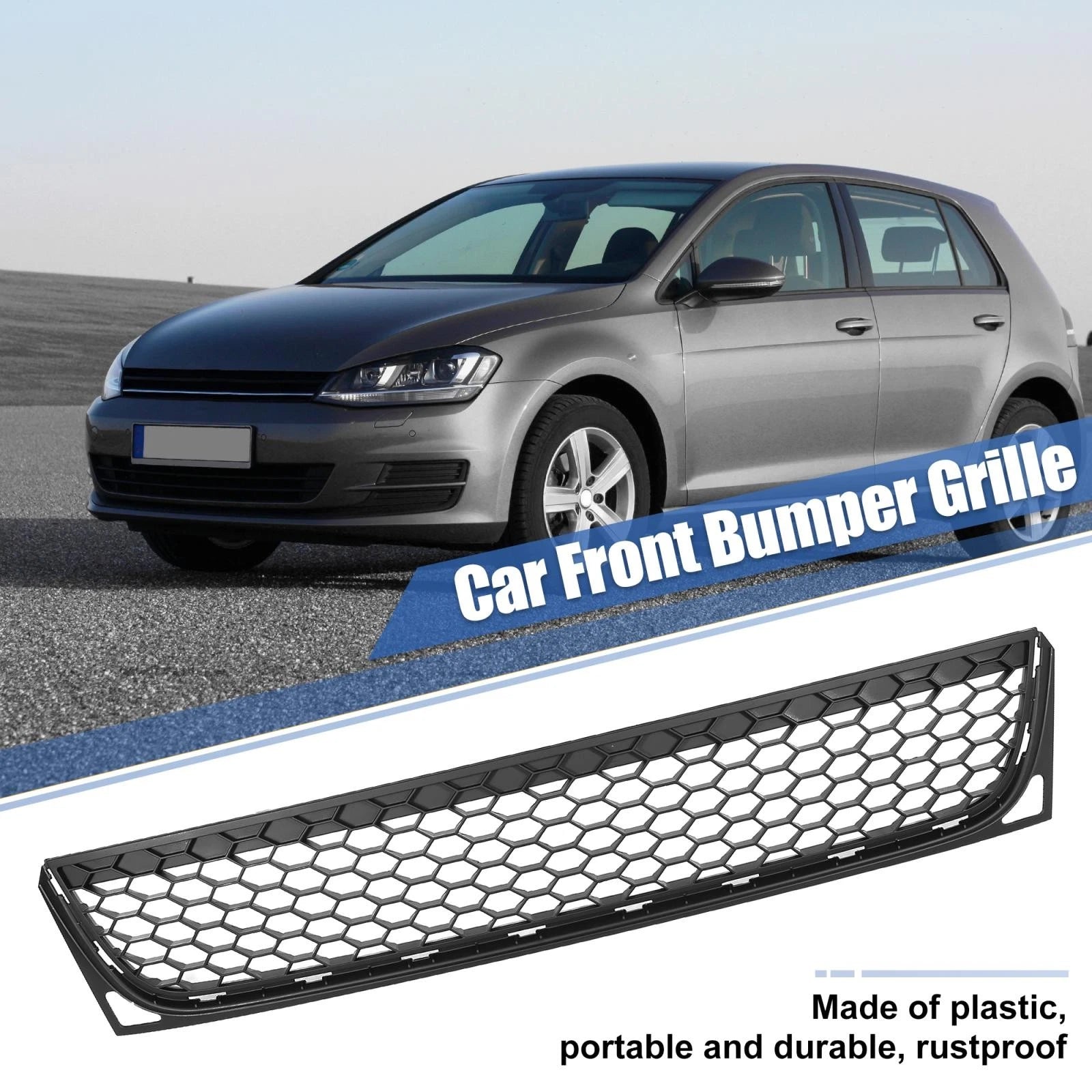 Mesh Front Bumper Lower Center Grille for Volkswagen (2010–2014) 5K0853677C9B9