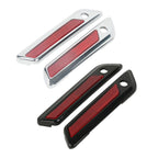 Set of 2 Black/Chrome Hard Saddlebags Hinge Latch Covers for Harley Touring (2014–2023)
