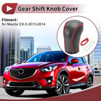 Gear Shift Knob Cover for Mazda CX-5 (2012–2023) Red Faux Leather