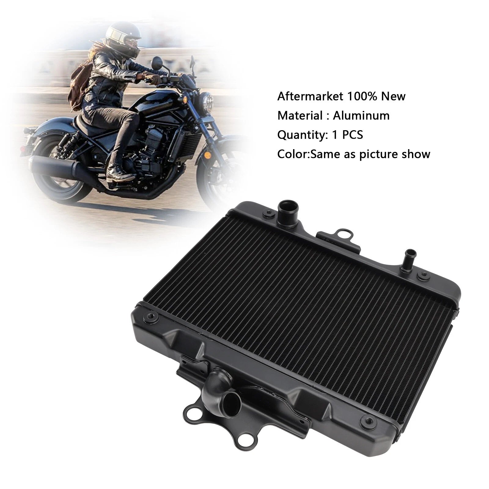 Radiator Cooling Engine Cooler for Honda Rebel CM1100 CMX1100 (2021–2024)