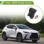 Car Gear Shift Knob Cover for Lexus ES300h 2018-2023 Pebbled Black Brown