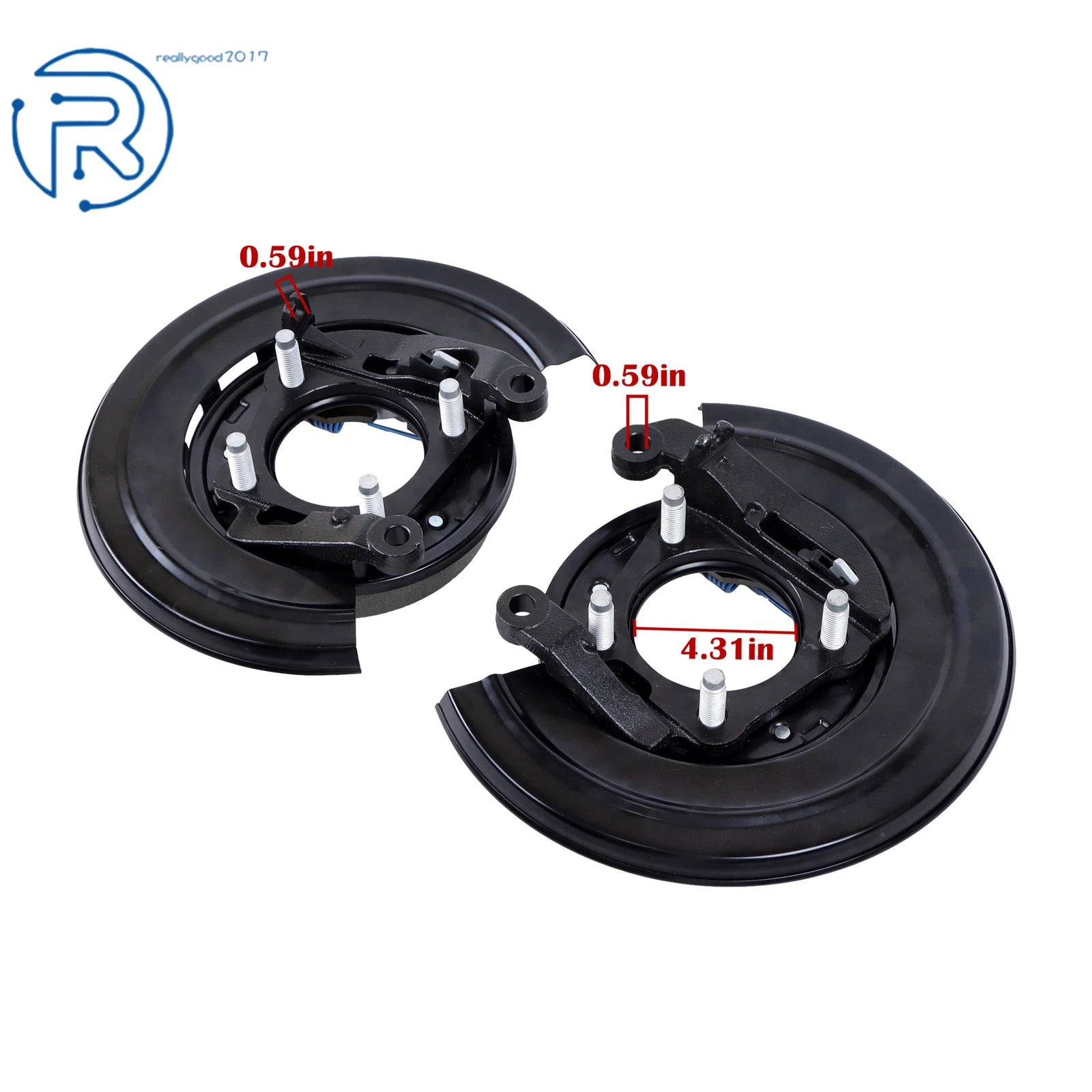 Set of 2 Loaded Brake Backing Plates for Ford F-Series (2005–2012)