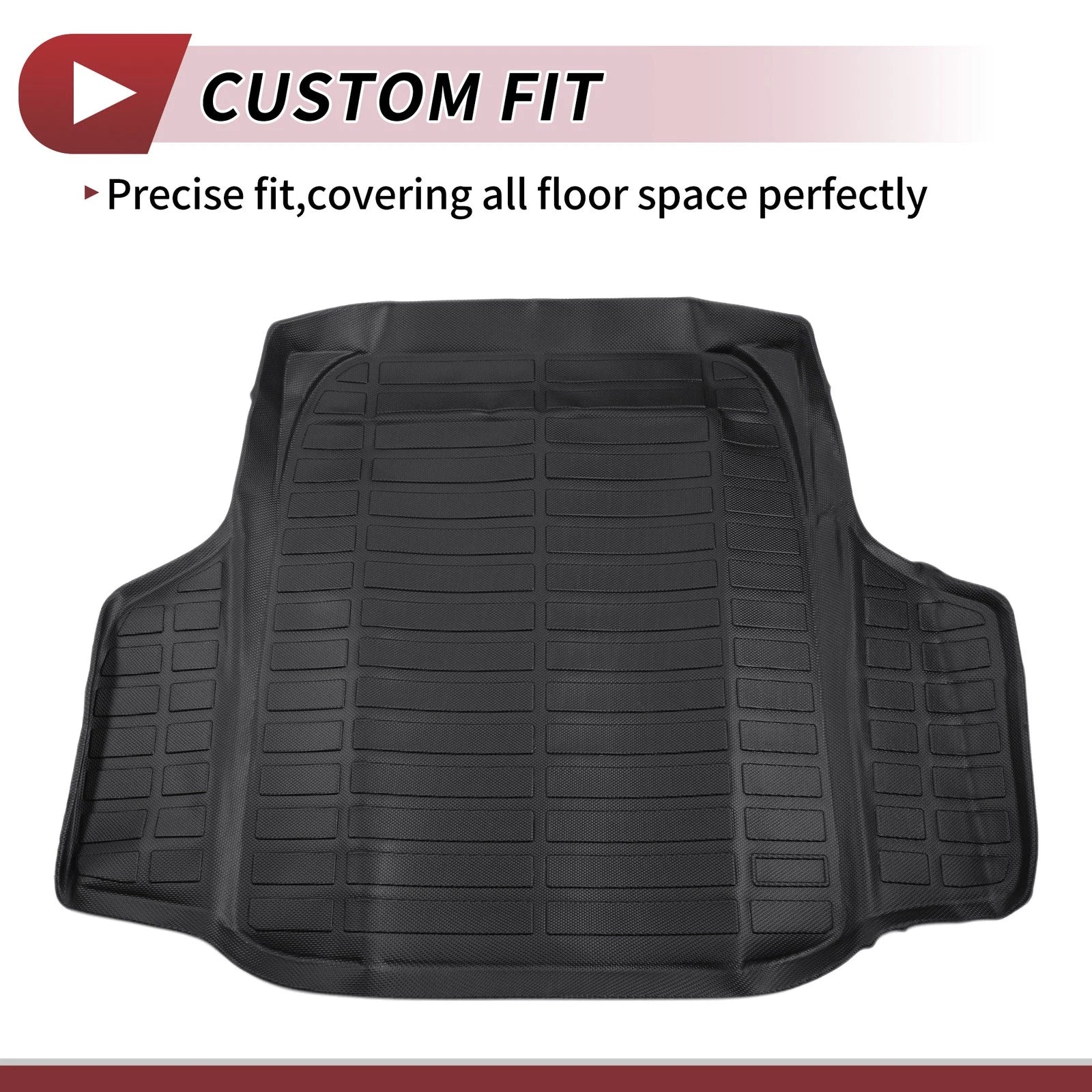 Cargo Liner Rear Trunk Mat for Honda Accord (2013–2017) TPE Long Grid Pattern