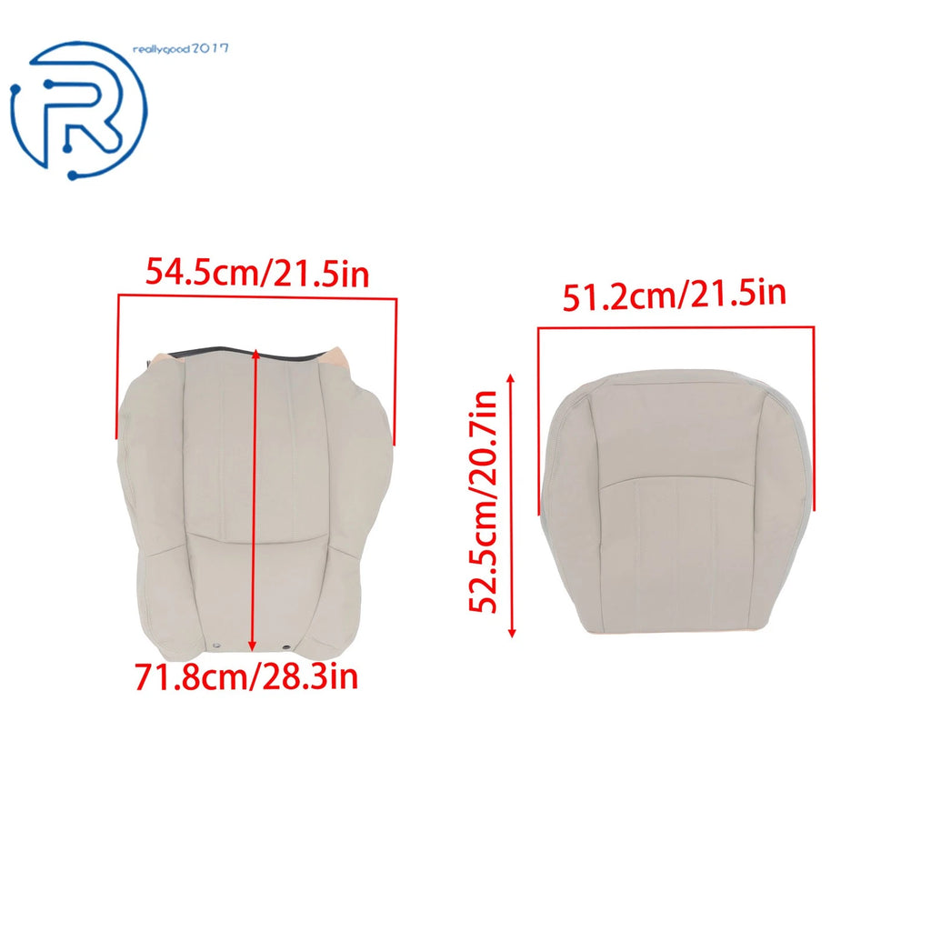 Set of 4 Gray Leather Seat Covers for Chrysler 300C (2005–2010)