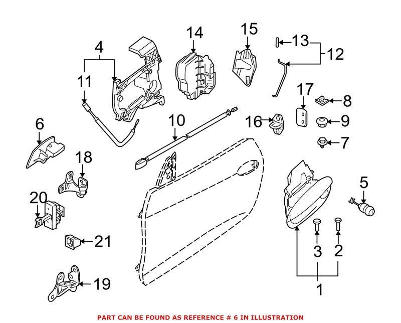 Genuine OEM Front Passenger Right Inner Door Handle for BMW Z4 (2003–2008)