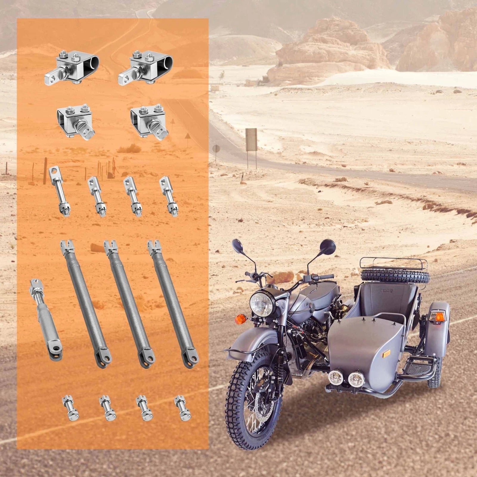 Universal Sidecar Installation Kit for Harley, Suzuki, Honda (All Years)