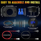 Digital LED Battery Voltage Meter for Cars, Boats, RVs, Trucks (12V/24V)