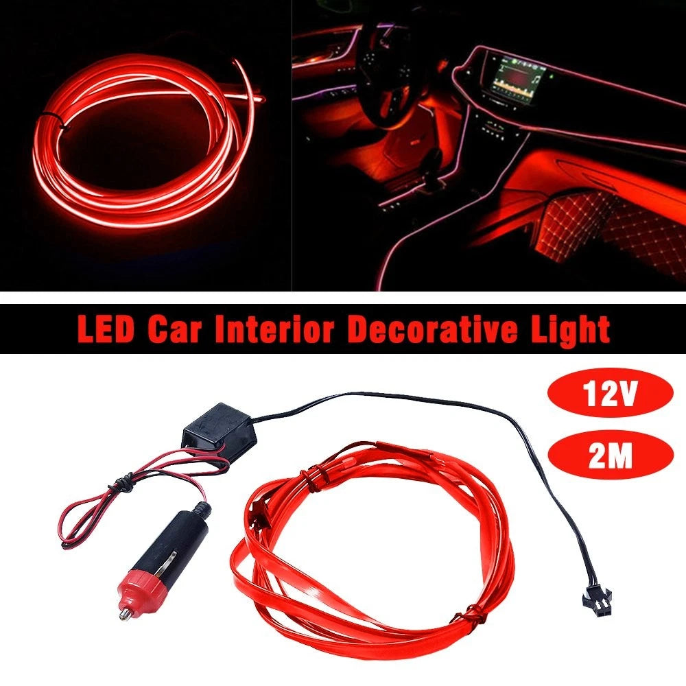 LED Strip Light for Universal Applications (200cm) - Red Flexible Wire