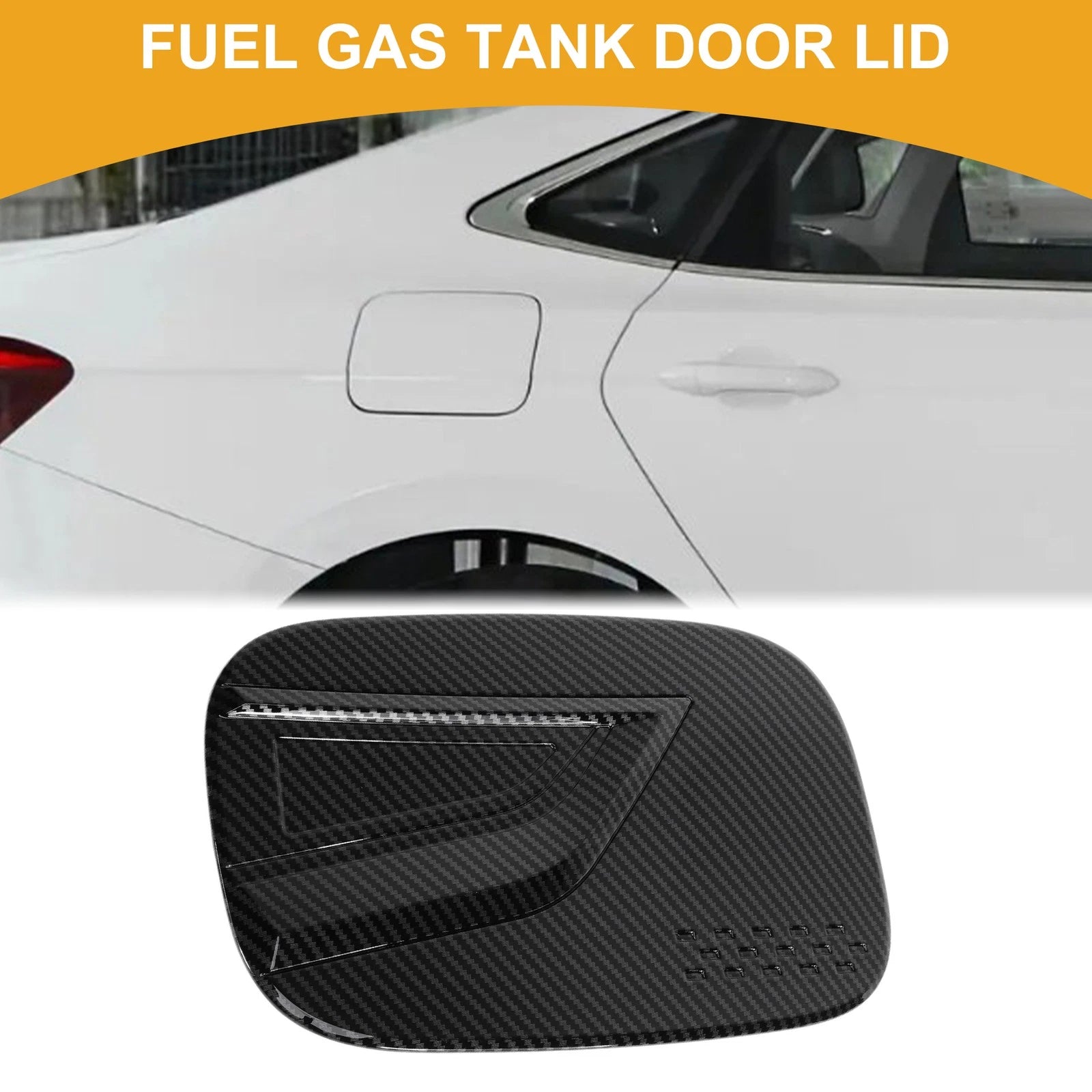 Fuel Tank Door Cap for Kia Sorento (2021–2024) Carbon Fiber Black