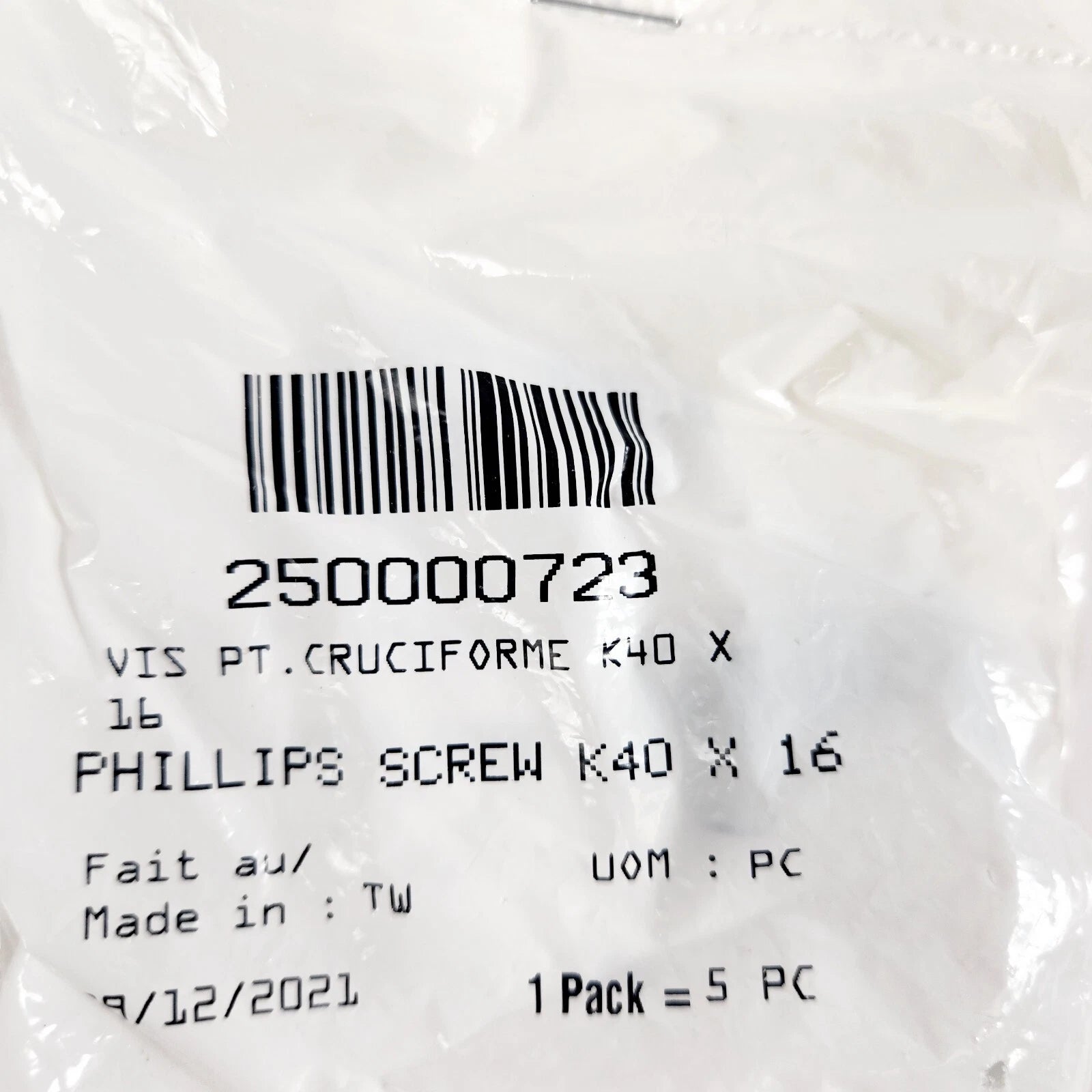 Bulk Pack Phillips Screw K40 X 16 for Ski-Doo Can-Am (OEM 250000723)