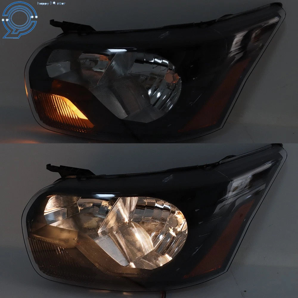 Halogen Black Headlight Assembly for Ford Transit (2015-2021) Left