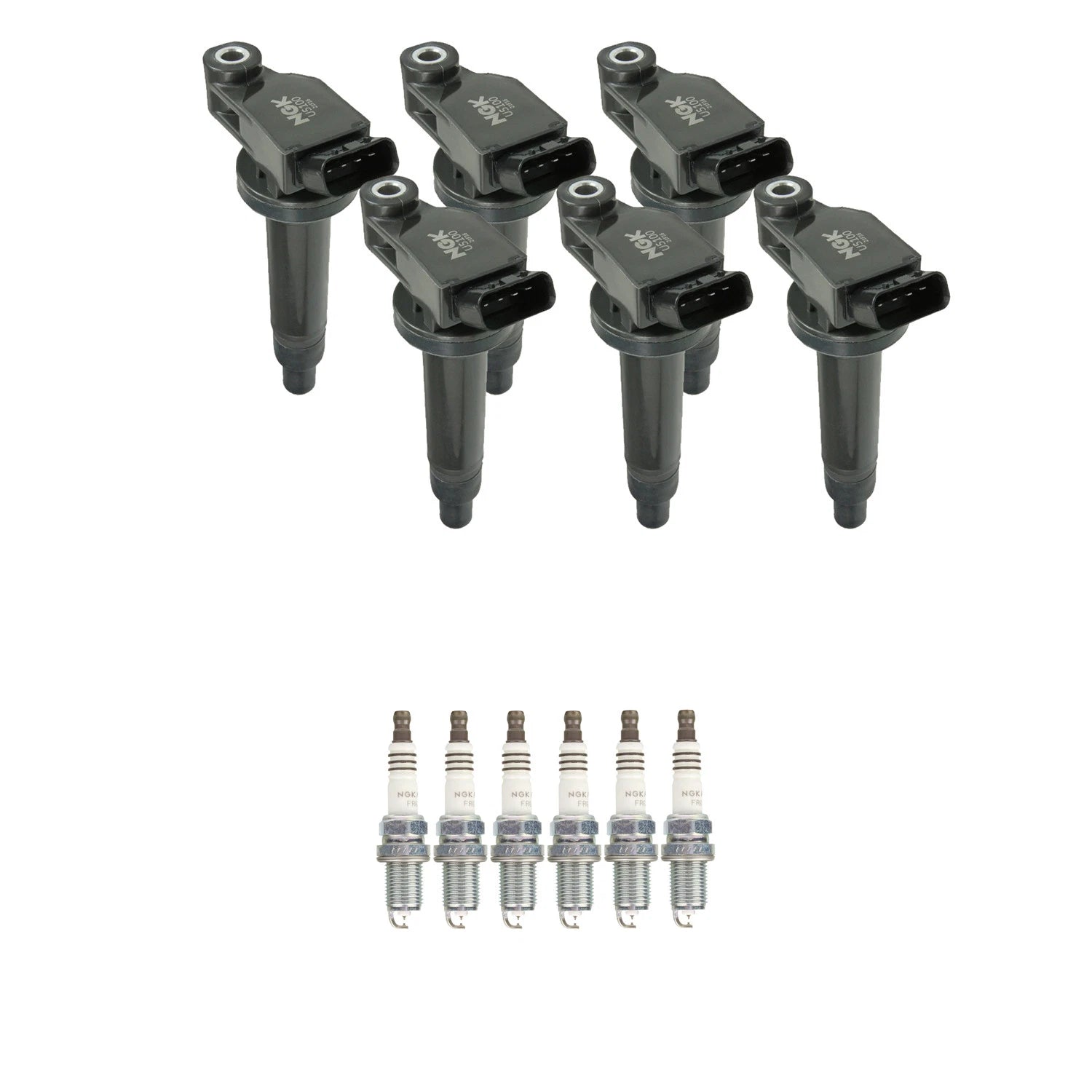 Set of 6 NGK Ignition Coils & Ruthenium Spark Plugs for Camry ES300 Sienna V6 (1997–2006)