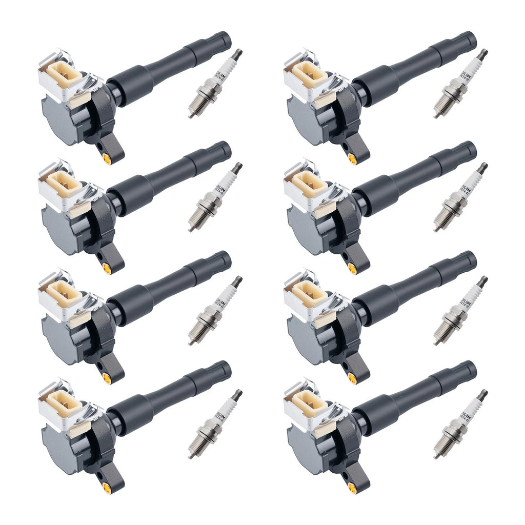 Set of 8 Ignition Coils and Spark Plugs for BMW 740iL (1996–2001)