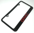 License Plate Frame Black with Red Emblem for GMC Pickup SUV (2001–2025)