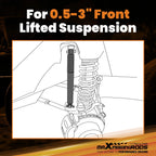 Front Shock Absorbers for Jeep Grand Cherokee (1986–2004) 0.5-3" Lift