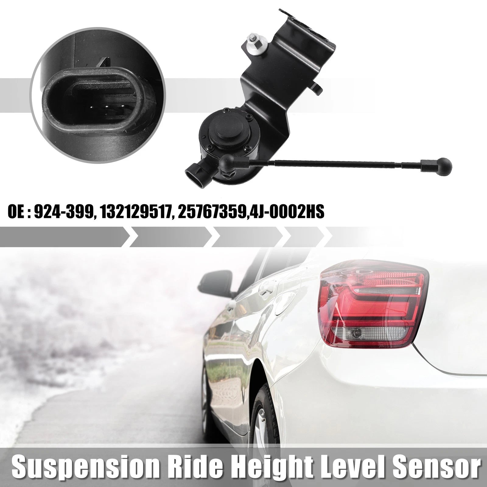 Front Right Air Suspension Ride Height Level Sensor for Buick Lucerne (2006–2011) 924-399, 718844562812