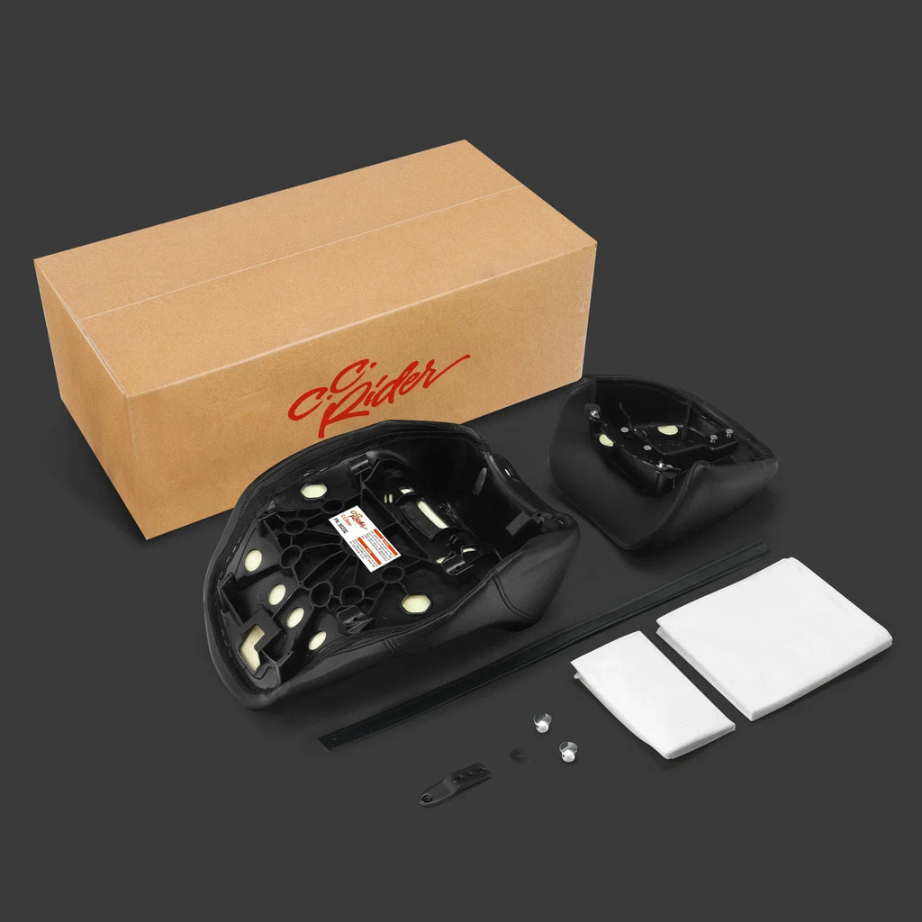 Black Gel Driver & Passenger Seats for Harley CVO Street Road Glide (2023-2025)