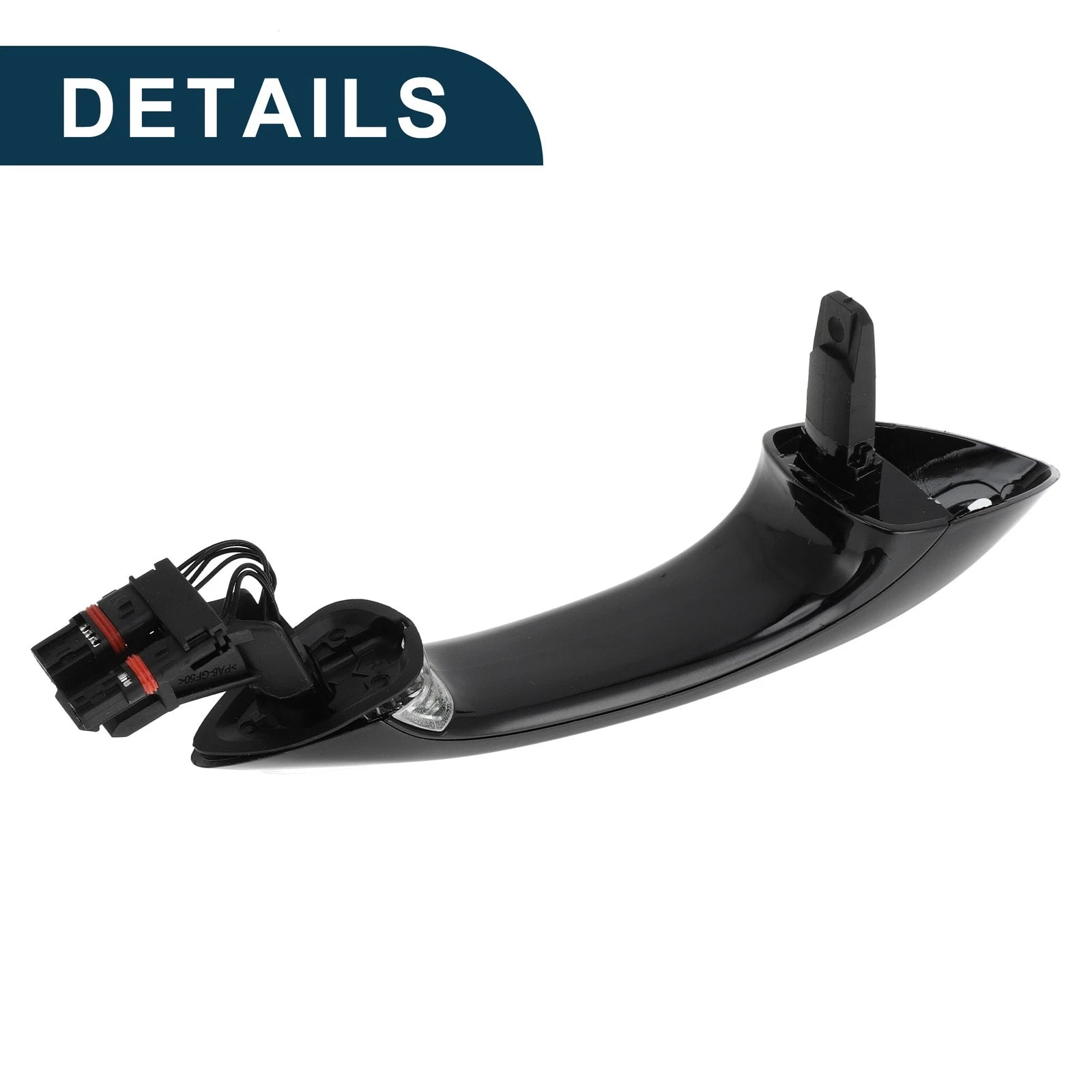 Rear Right Exterior Door Handle for BMW F07 F10 (2009–2017) No. 51217231934 Black Silver Tone
