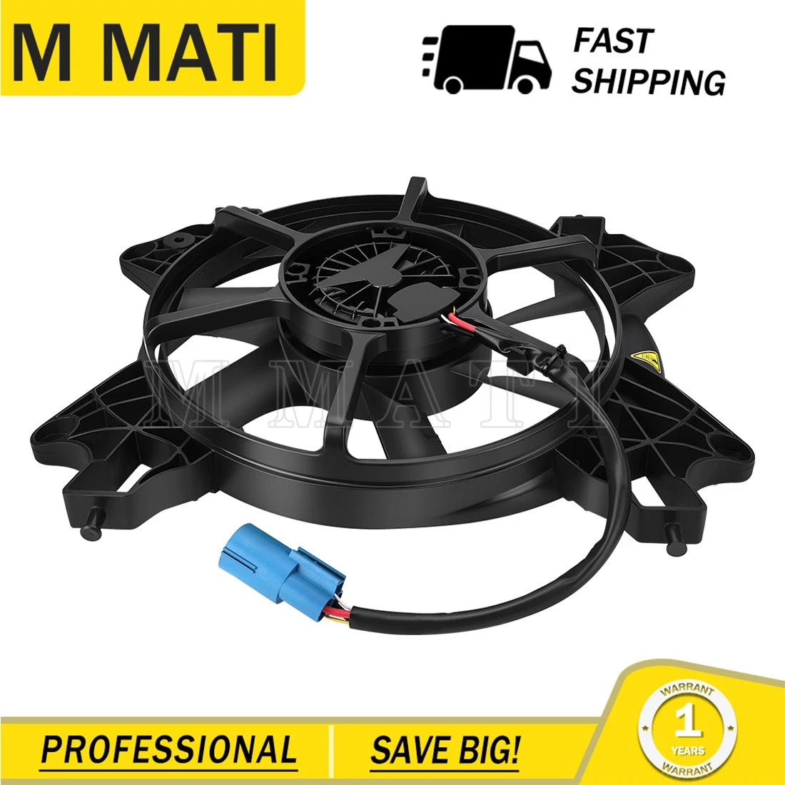 Brushless Radiator Cooling Fan for Polaris RZR XP / XP 4 Turbo (2017–2021) 2413548