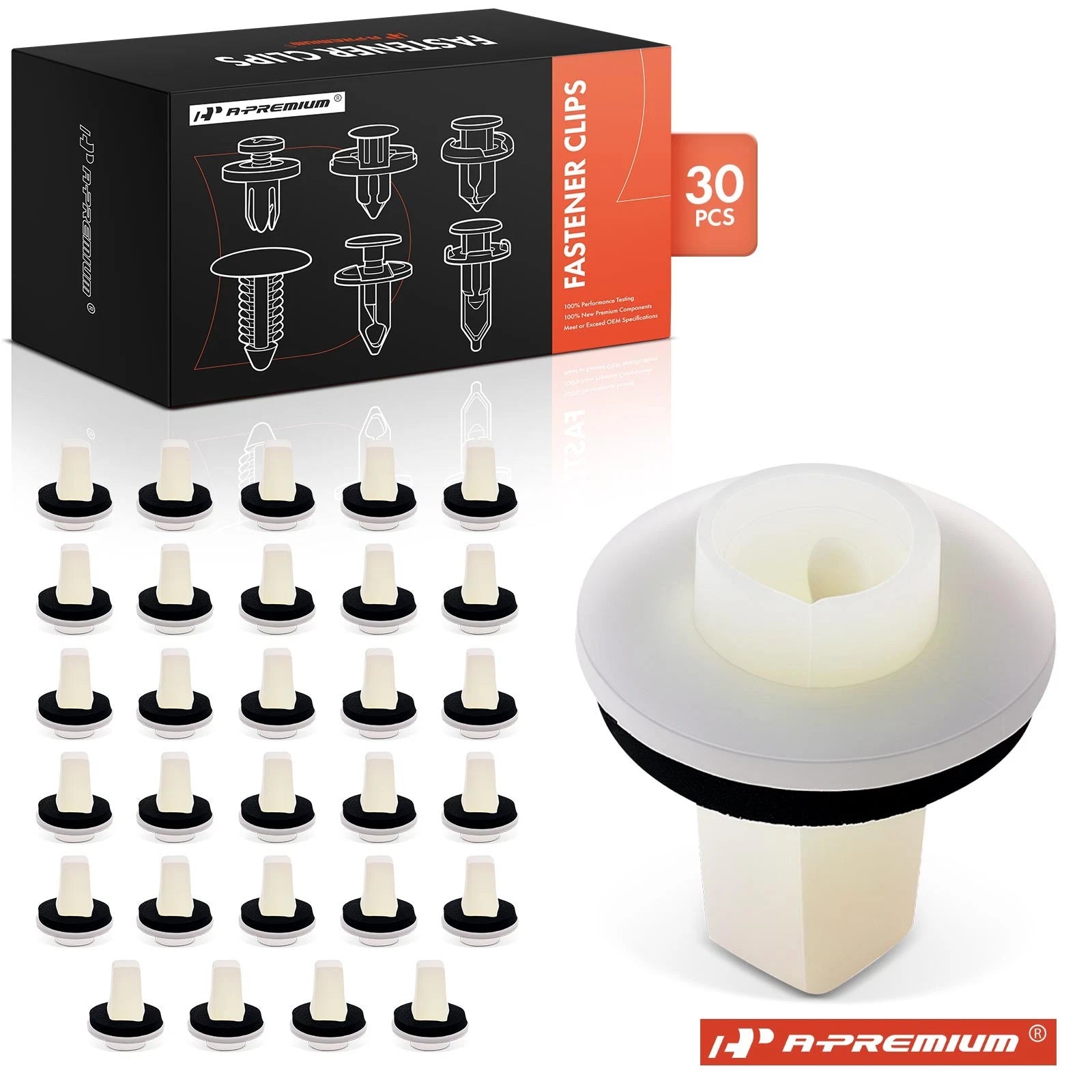 30x Nylon Bumper Grommet Retainers with Sealer Clips for Nissan
