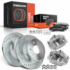 Set of 8 Rear Drilled Brake Rotors & Pads for Chevrolet Blazer