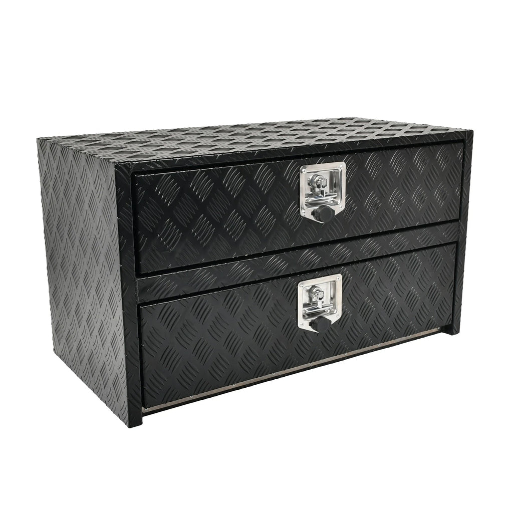 Aluminum Underbody Tool Box for Truck (36"x18"x20") - Black