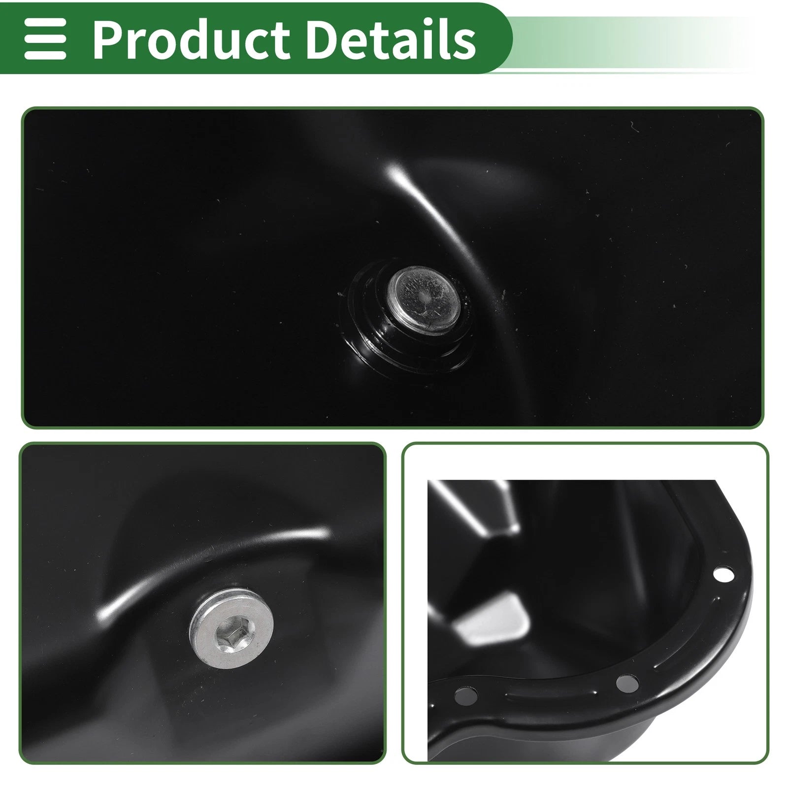 1 Pc Engine Oil Pan for Volkswagen Polo (1995–2001) No.049103601 Iron Black