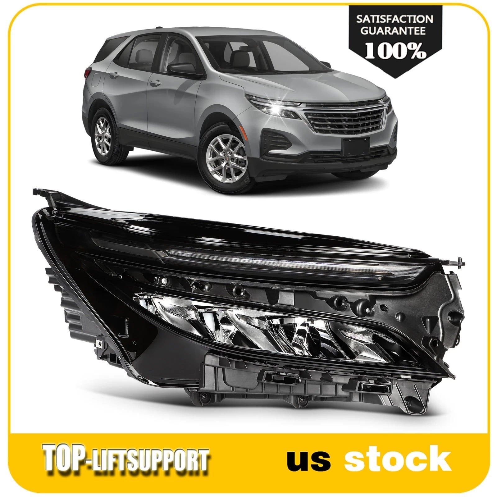 Right Side Full LED Headlight for Chevy Equinox (2022–2024)