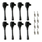 8x Ignition Coil & Iridium Spark Plug for Nissan Titan (2010–2015)
