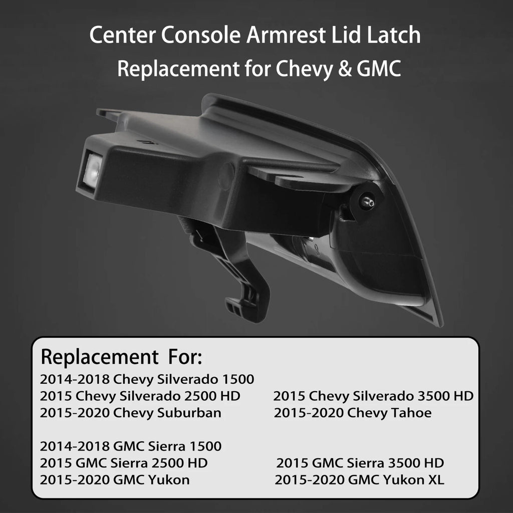 Center Console Latch Handle for Chevy Suburban Tahoe GMC Sierra Yukon (2014-2020)